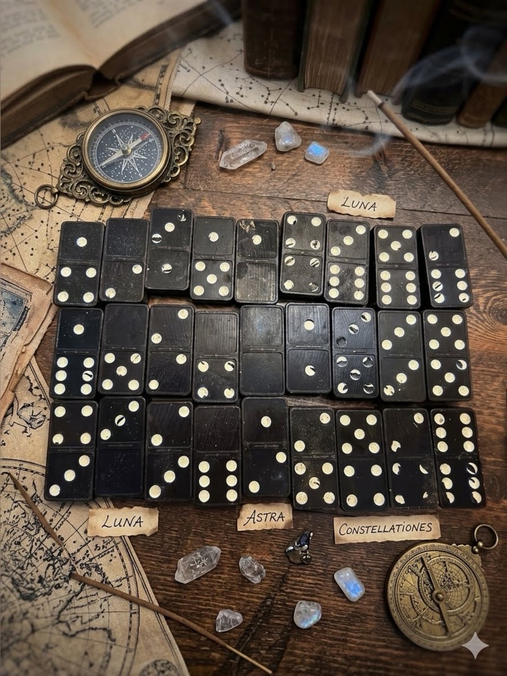 Vintage Crown Dominoes Set Of 27 The Embossing Co Made in USA Original Box Game